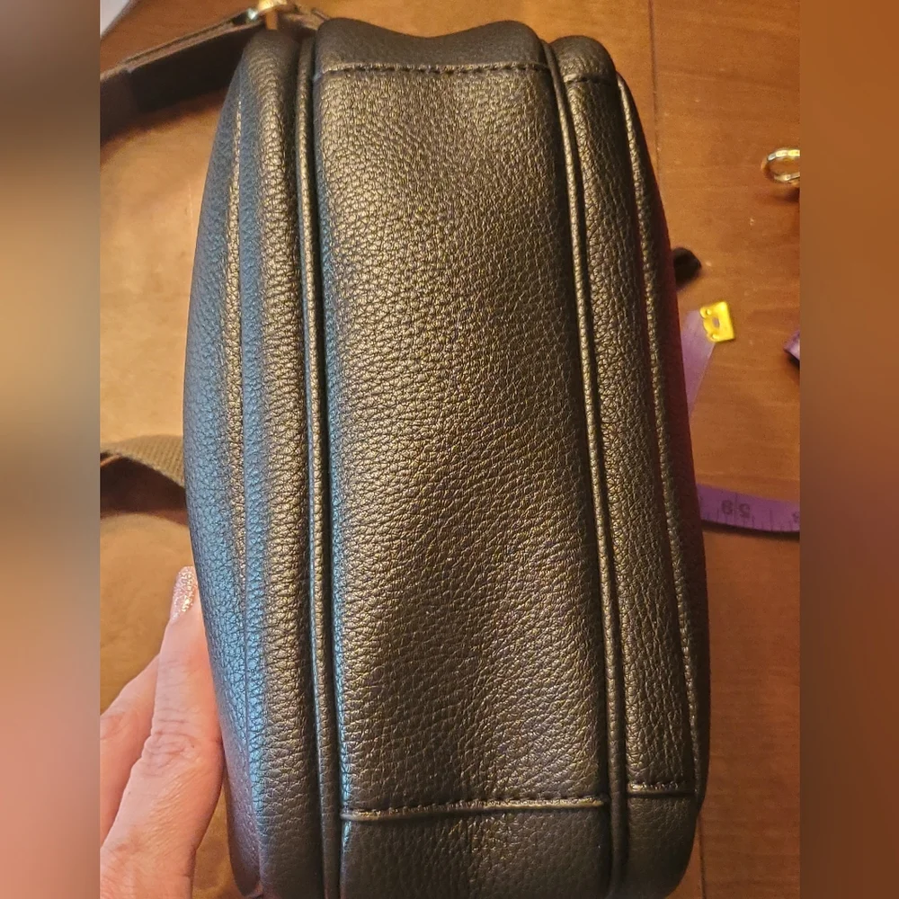 Samantha Thavasa Black Leather Studded Crossbody Bag